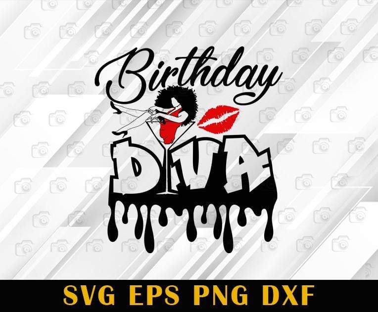 Birthday DIVA, Drip Diva Party, Heel and Martini, Birthday girl